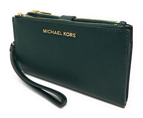 michael kors jet set double zip phone case wallet wristlet|leather continental wristlet Michael Kors.